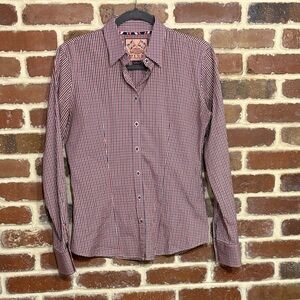Thomas Pink Red and White Checkered Shirt size 6